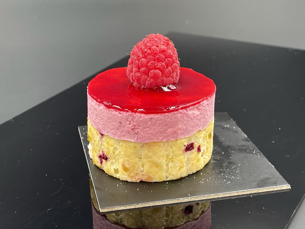 Pastel Framboise de frambuesa fresca